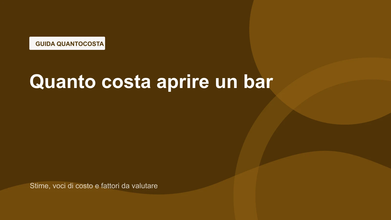 Immagine editoriale per quanto costa aprire un bar?