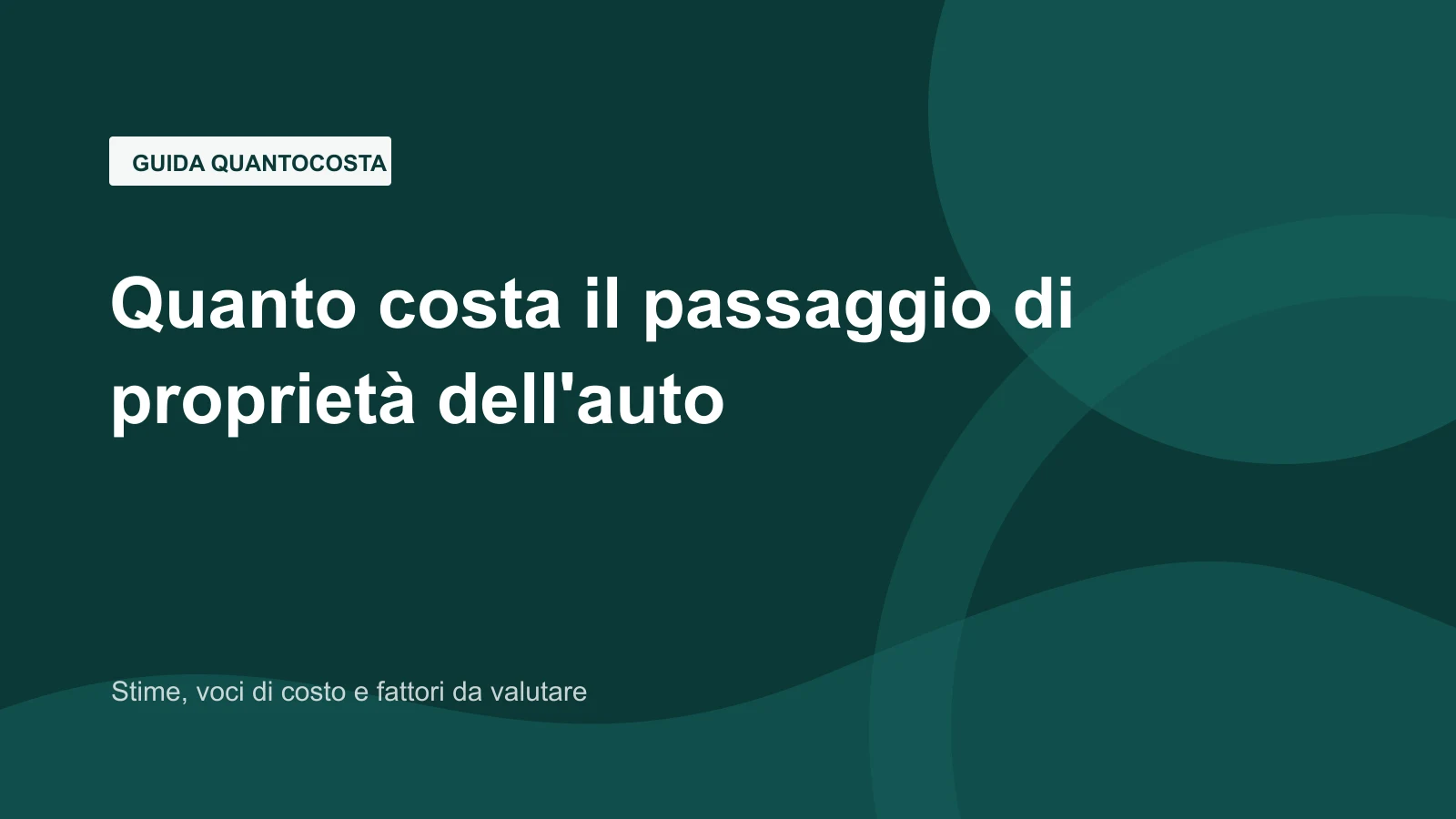 Immagine editoriale per quanto costa il passaggio di proprietà dell'auto?