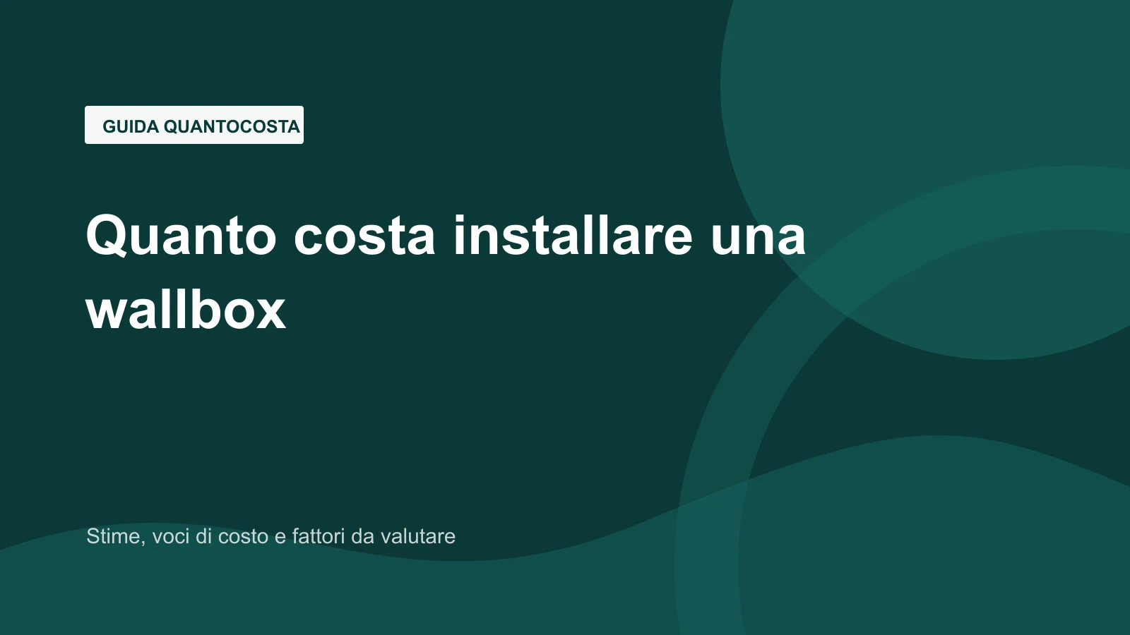 Immagine editoriale per quanto costa installare una wallbox?